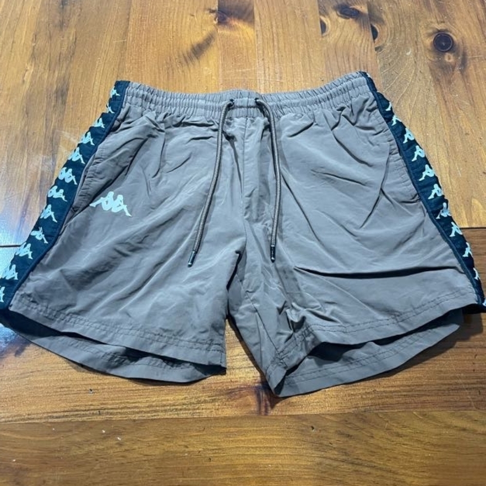 Kappa‎ Womens Brown Black Y2K Athletic Windbreaker Pull On Shorts Size Large
